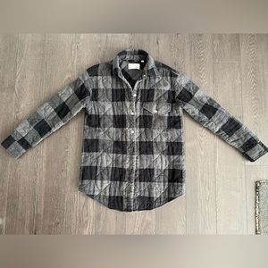 Aritzia Wilfred flannel quilted shacket size XS